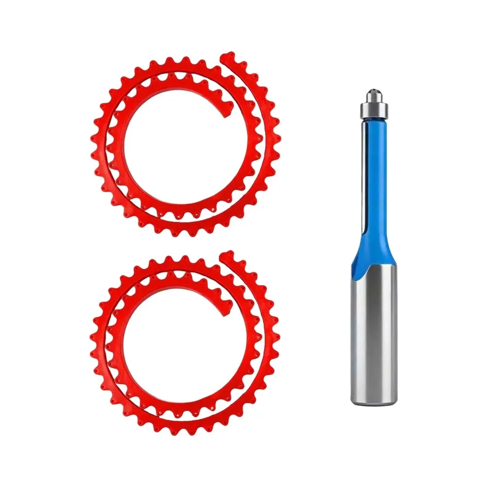 Rubber Flexible Shaping Gauge for Woodworking Use 1M 2M Bendable Template Tool with Trimming Scraper for Curves