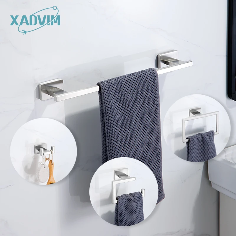 Black Gold Sliver Bathroom Hardware Set Stainless Steel Towel Holder Roll Paper Holder Towel Ring Robe Hook Bathroom Accessories