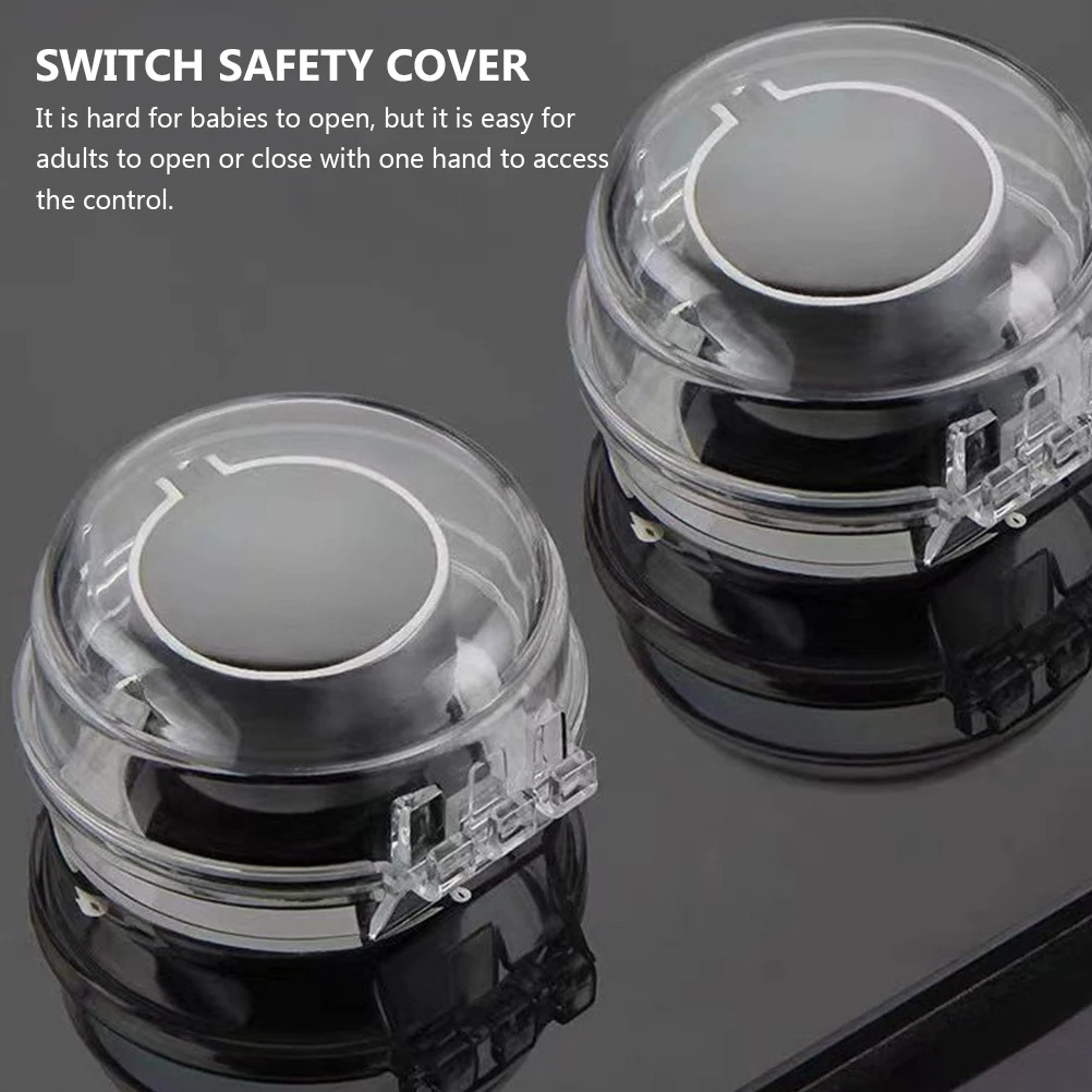

4 Pcs Switch Gas Protective Sleeve Stove Knob Covers for Child Stoves Protection Transparent Burners
