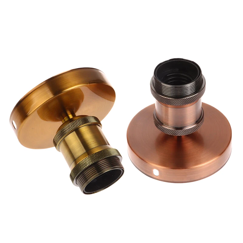 

Electroplating Aluminum + Iron Lamp Socket E27 Bulb Base Retro Ceiling Screw Light Lamp Holder Screw LED Light Lamp Lampholder