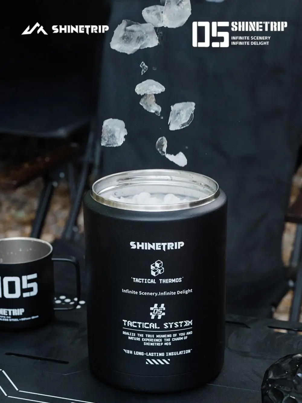 Ice bucket outdoor camping large capacity stainless steel cold-proof bucket storage ice insulation bucket