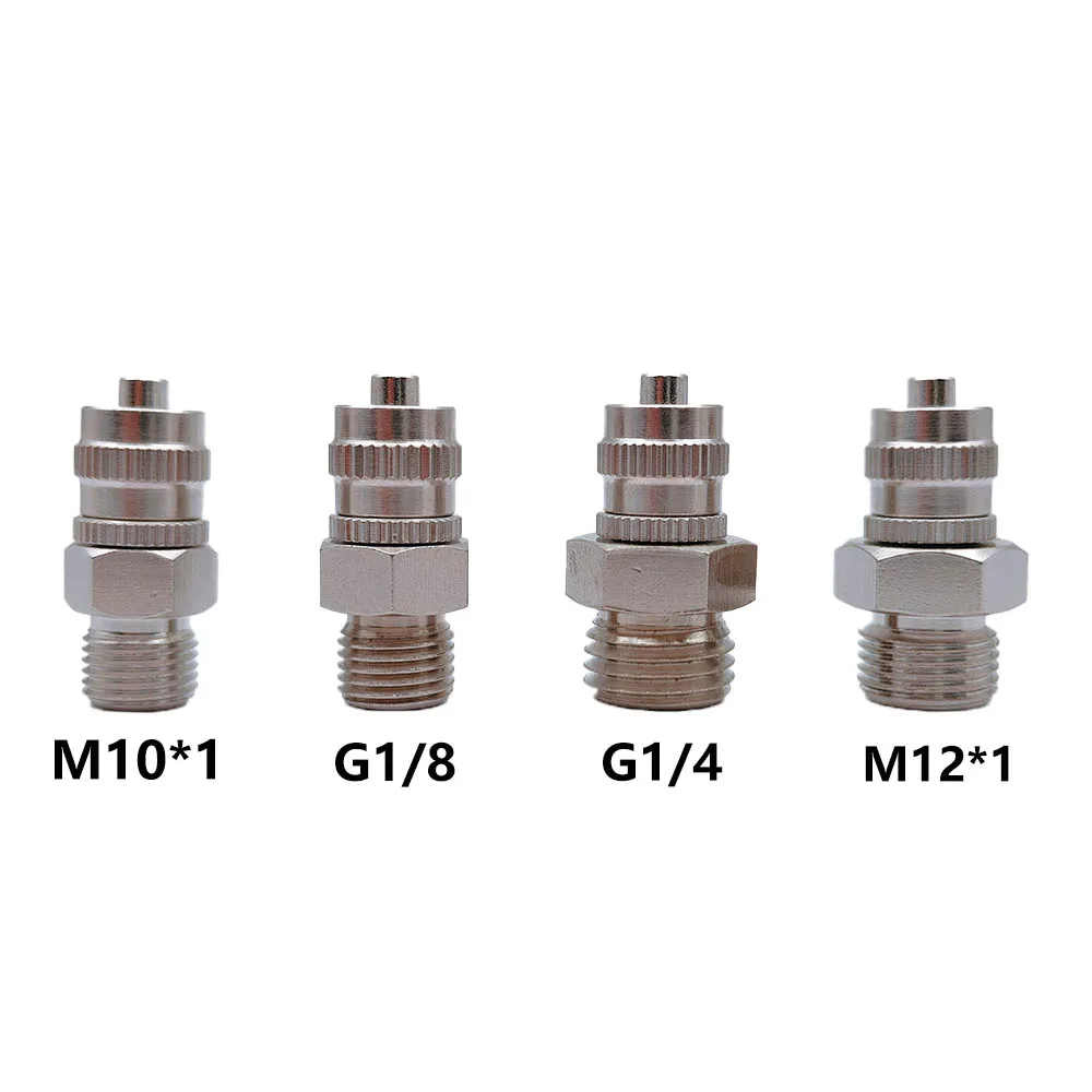 G1/4 G1/8 M10 M12 Metal Dispense Double Screw Valve Adapter, Luer Lock Pneumatic Fitting Connector, Dispensing Value, 5/10PCS
