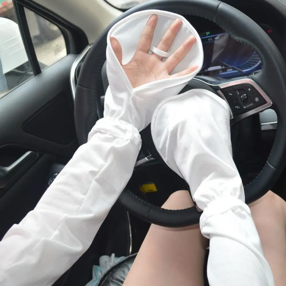 

Anti-UV Sun Protection Sleeves Breathable Sunscreen Driving Sleeve Gloves Casual Adjustable Cuff Ice Silk Sleeve Outdoor Sport