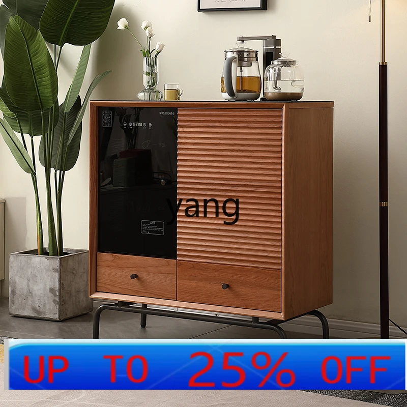 

LTT Chinese solid wood tea bar machine household automatic integrated disinfection water dispenser log side cabinet