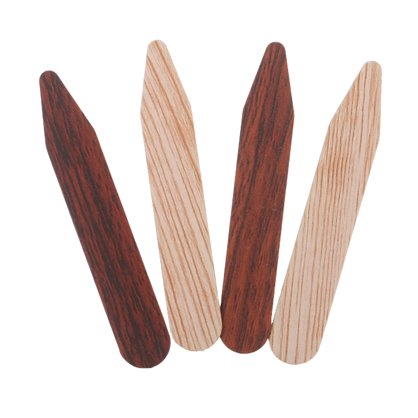 

4 шт. вставок для воротника рубашки: пластиковые вставки под дерево для мужчин и женщин, невидимые поддержки для воротника, для деловой и официальной одежды