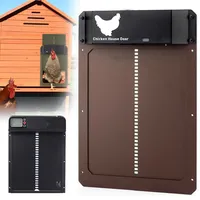 Smart Automatic Chicken Coop Door Light Sensor Auto Opener Poultry Door Waterproof Pet House Door For Backyard Chicken House