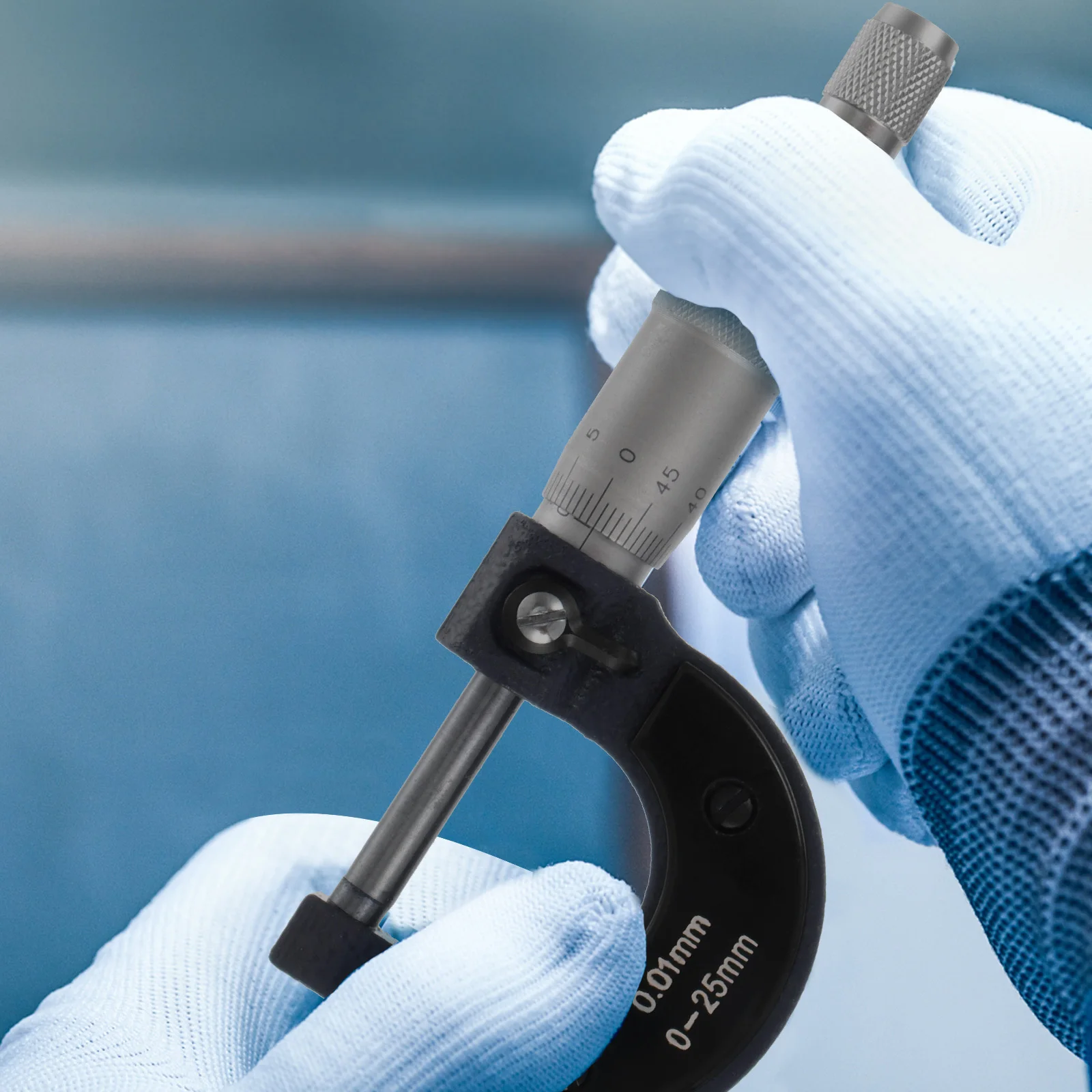 1 قطعة متري خارج ميكرومتر الكربون الصلب 0-25 مللي متر الدقة خارج قياس سمك قياس ميكرومتر أداة قياس #3