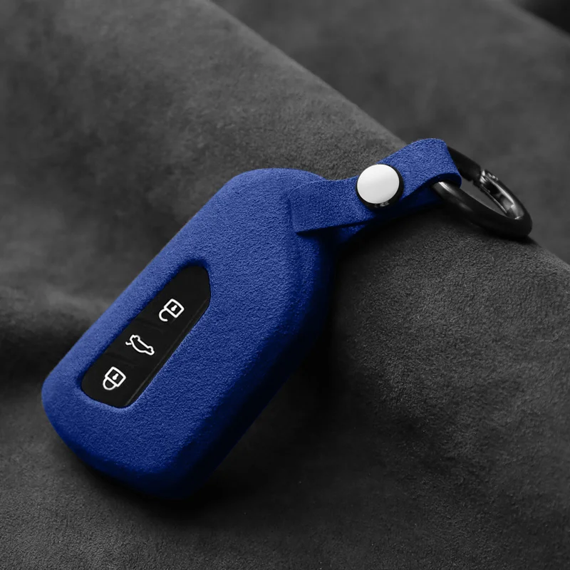 

Alcantara For Volkswagen New Car Key Case Cover For 21 Golf 8 Generations Of ID4/ID6 CROZZ X Car Key Shell Bag Auto Accessories