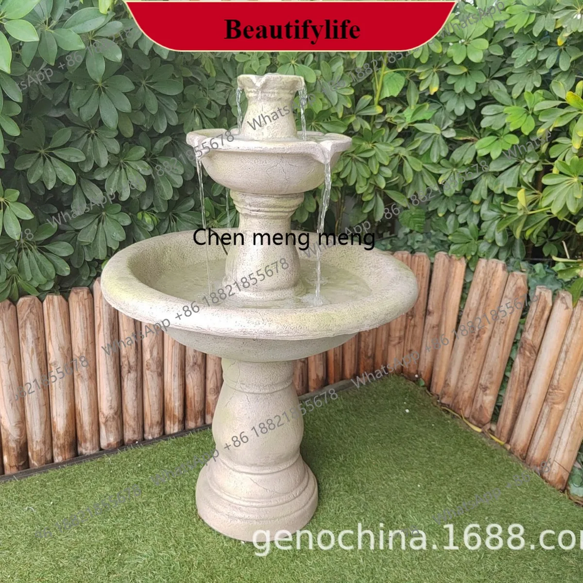 

G153 European-style flowing water fountain garden decoration floor ornament water feature flowing water fountain ornament