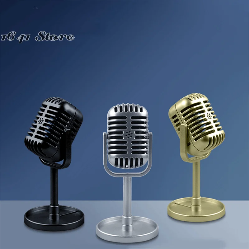 （NEW）Classic Retro Dynamic Vocal Microphone Vintage Style Mic Universal Stand Model