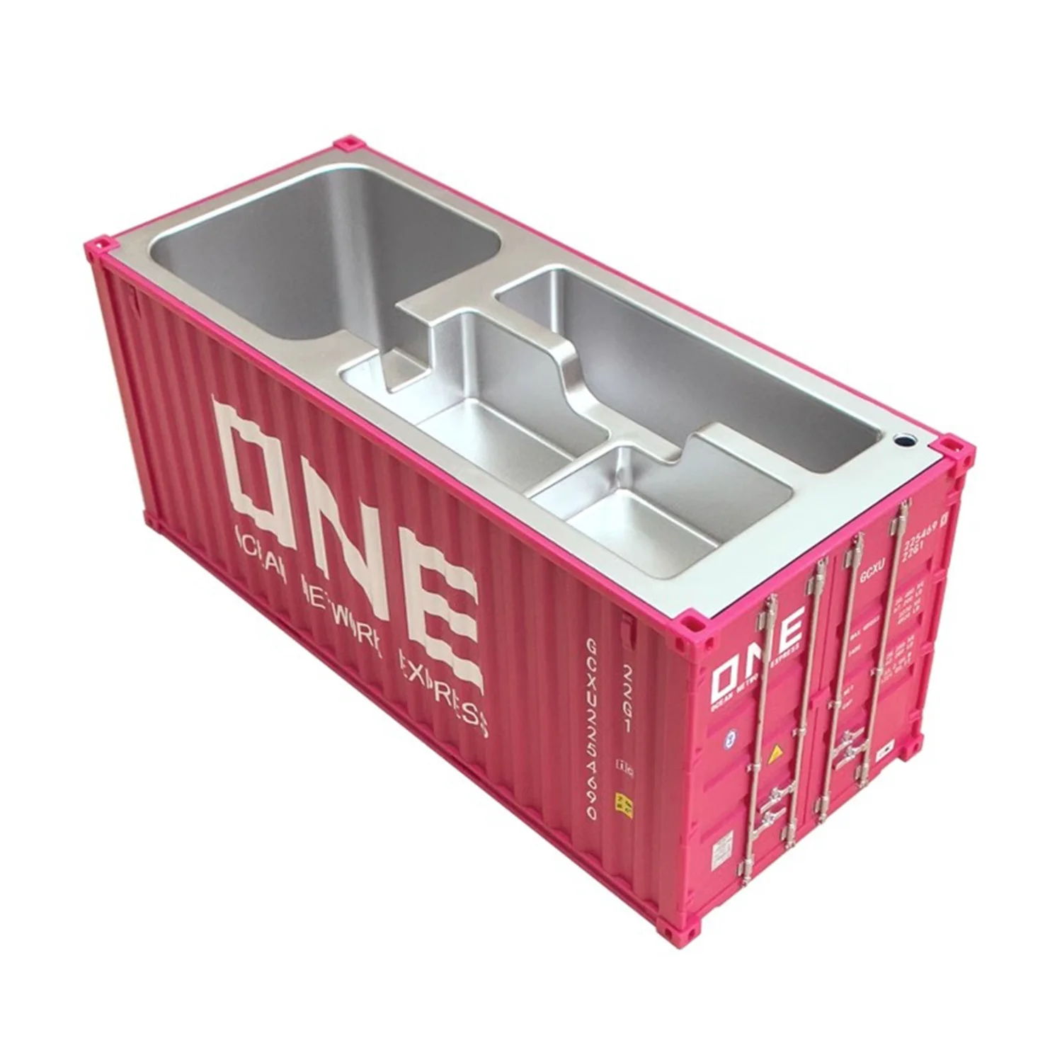 Simulation Container Model Ornaments - Plastic Pen Holder & Business Card Box - Creative Gift for Transport Enthusiasts!