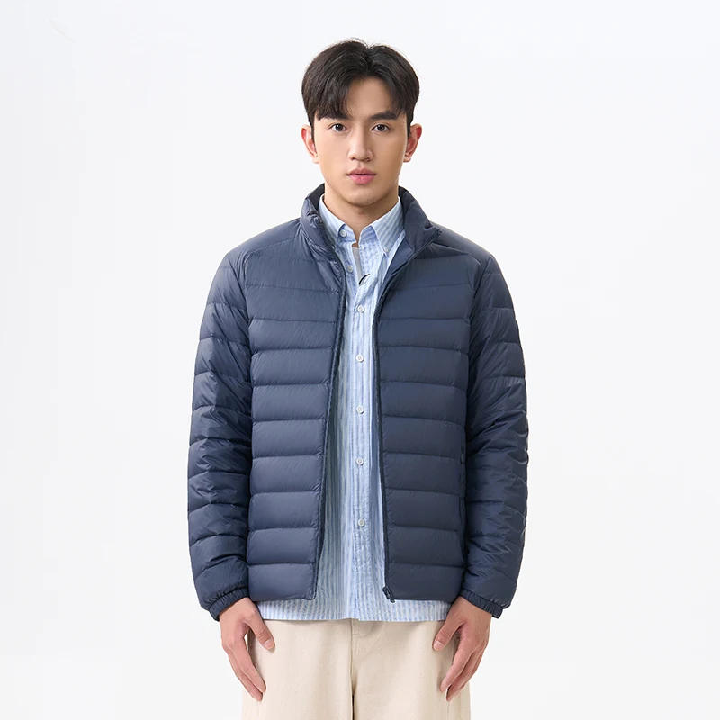 

Chericom Men's Winter Down Jacket Lightweight Hooded Zipper Pockets Warm Outerwear Casual Versatile Simple Down Coat Y309500Y