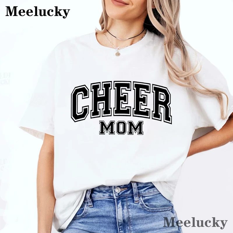 Cheer Mom Womens T-Shirts Street Casual Tshirt Summer Brand Tee Clothing Breathable Tshirts