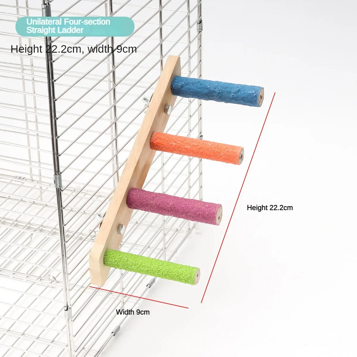 4/6 Steps Wood Ladder Pet Interactive Bird Parrot Toy Ladder for Hamster Cage Funny Grinding Stick Climbing Toy Bird Accessories