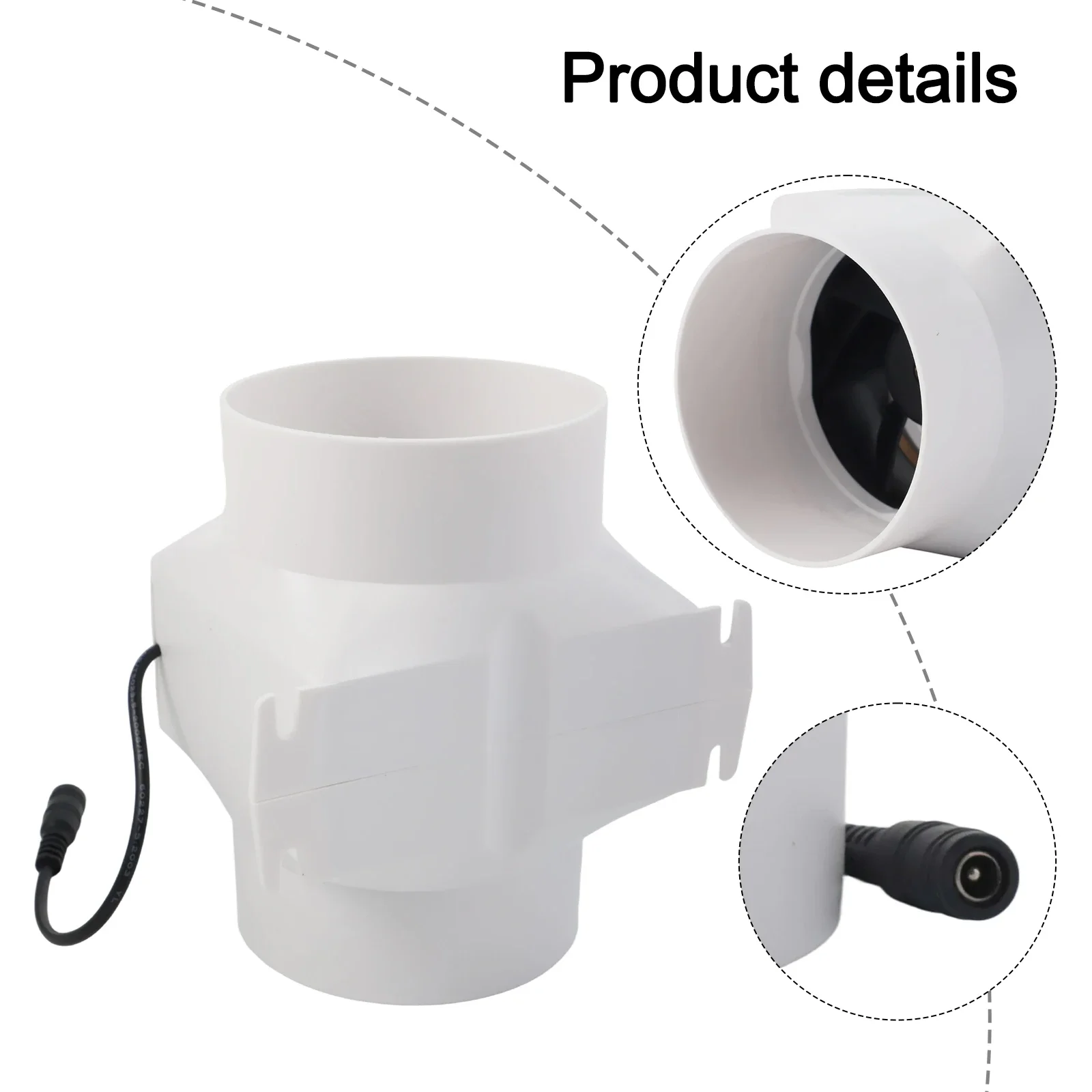 75mm Duct Fan Compatible With Solar Panels Efficient Airflow High Airflow Performance Pet Rooms For Indoor Use