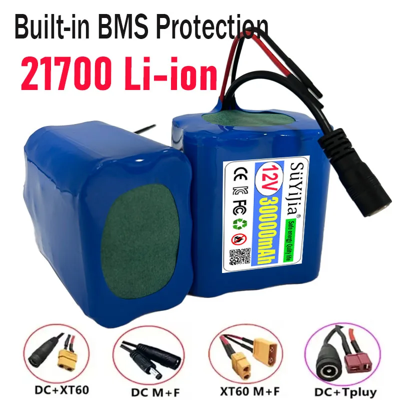 21700 Lithium Battery Pack 12V 30000mAh D50B GPS Bait Boat for Elevator Intercom Video Doorbell Emergency Light Emergency