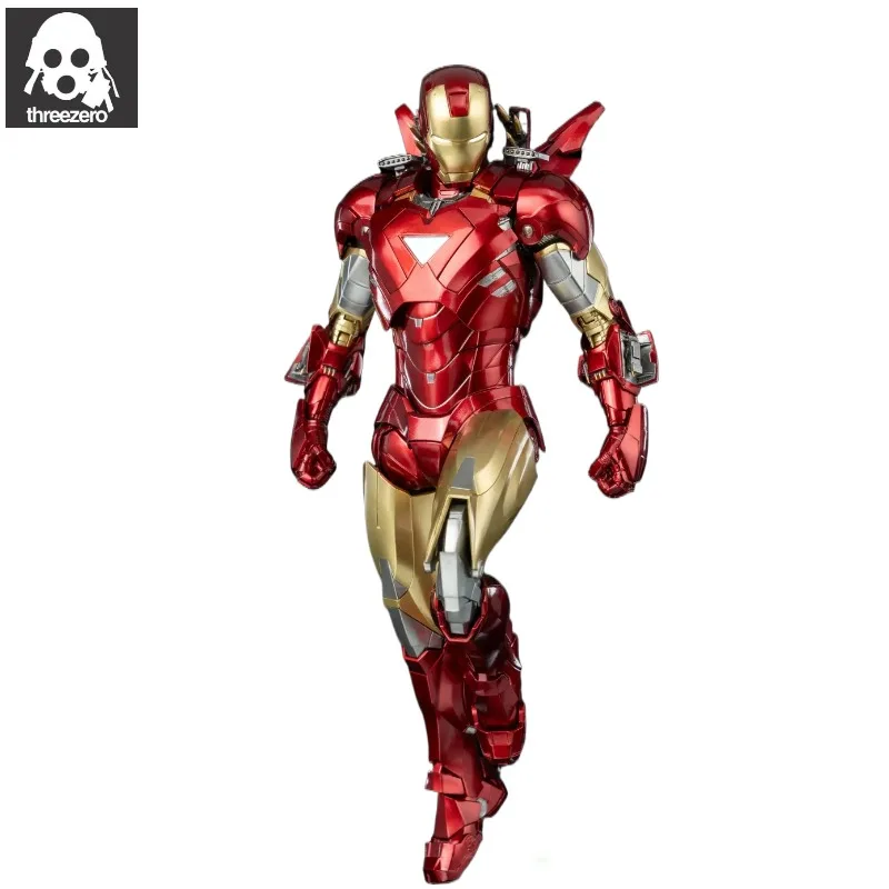 

In Stock 100% Original Threezero DLX Marvel Infinity Saga Iron Man Mark 6 Pvc 17.5CM Action Figurine Movie Characters