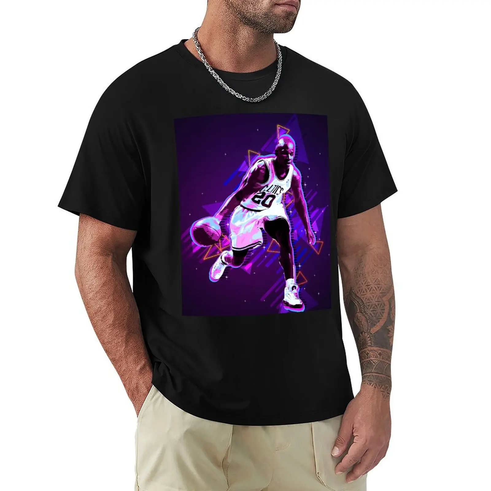 Ray Allen T-Shirt Regular Fit Plain Tee Shirt