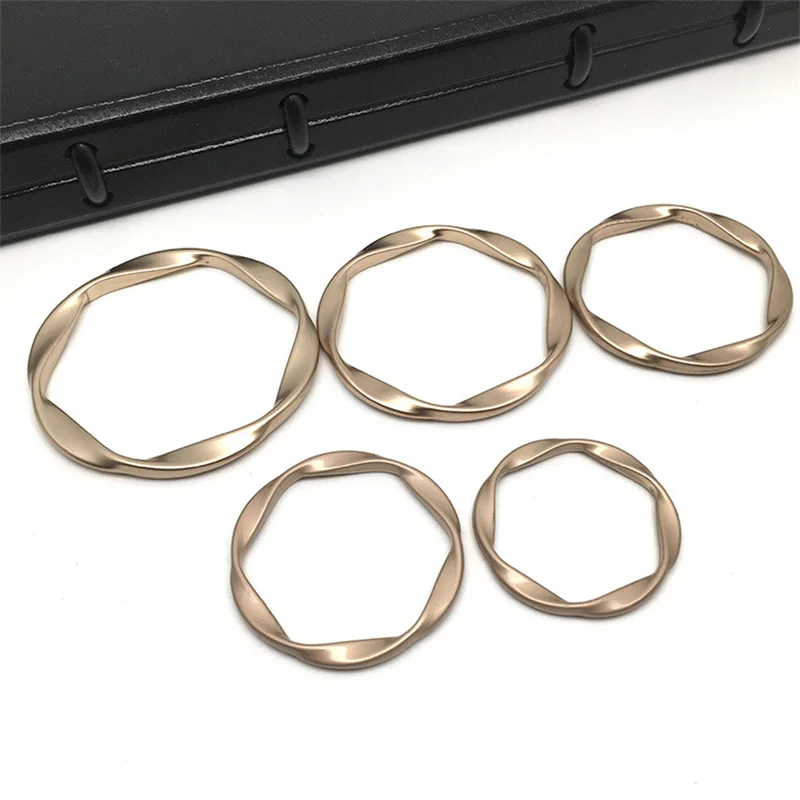 Metal Alloy O Ring Wavy Grain Buckle/30mm/35mm/40mm/45mm/50mm 50PCS DIY Leather Craft Bag Accessories