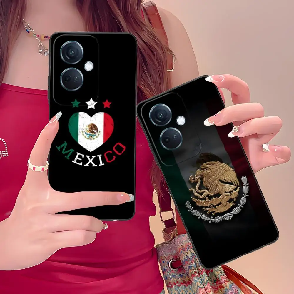 Casing Handphone Motif Bendera Meksiko untuk OPPO Reno 14 13 12 11 10 9 8 7 6 5 F T Pro 5G, Cetak Warna-warni, Mewah, Cantik