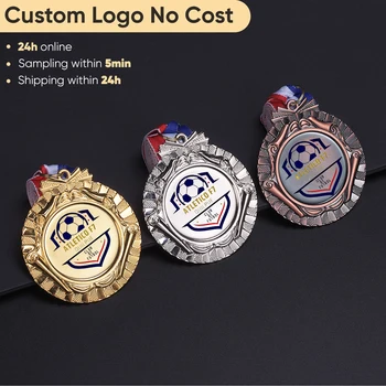 ฟรีโลโก้ที่กําหนดเองเหรียญ 65 มม.ทองเงินสีบรอนซ์เหรียญโลหะรางวัลส่วนบุคคลของที่ระลึกสําหรับเกมกีฬาการแข่งขันผู้ชนะ