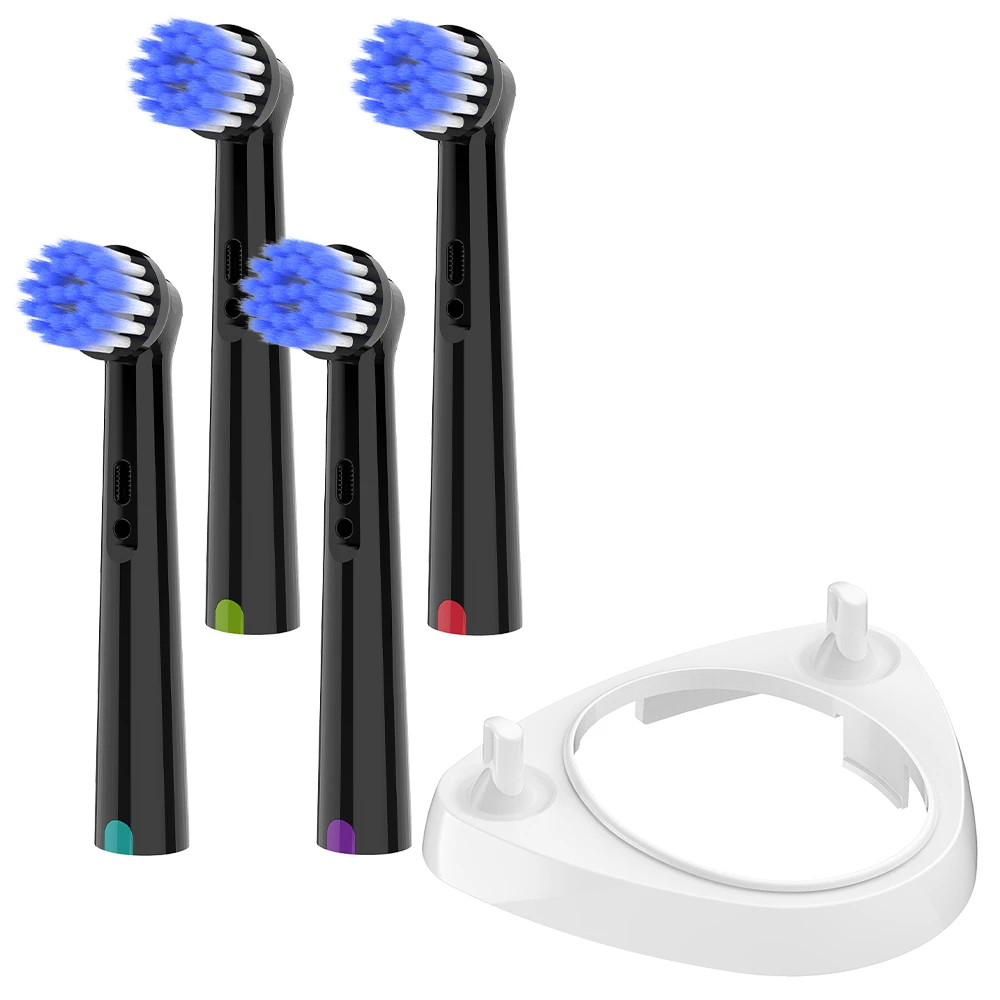 

4 Pack Soft Replacement Brush Heads and Toothbrushes Head Holder, Compatible with Oral B Electric Toothbrush, for 1000 100 9000