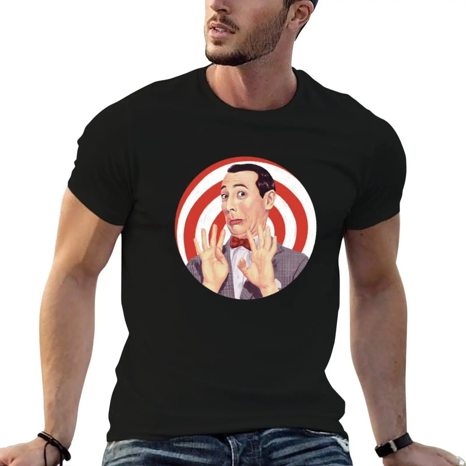 Pee Wee Herman v T-Shirt vintage graphic tee kawaii clothes men t shirts