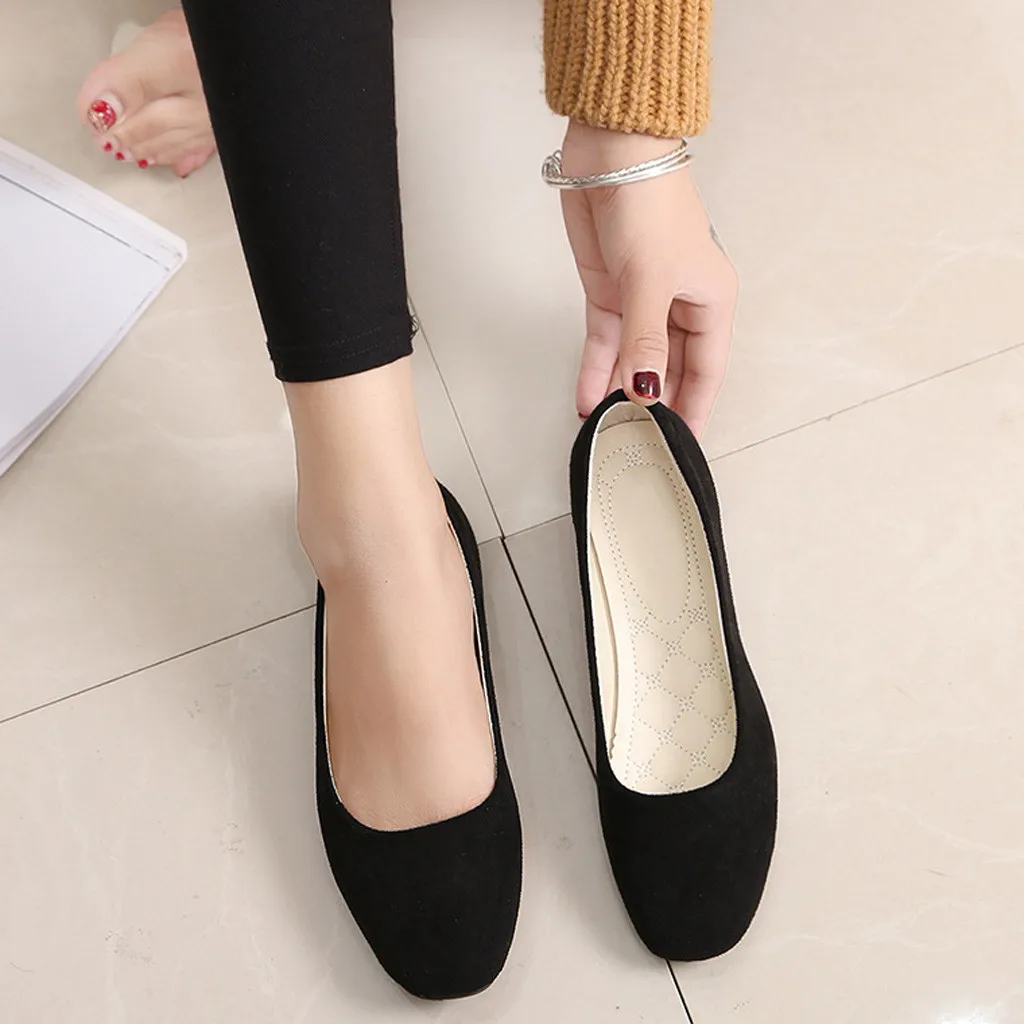 Fashion Solid Color Flat Shoes Concise Style Party Travel Outdoor Walking Lightweight Brethable casual Shoes Round Toe Shoes