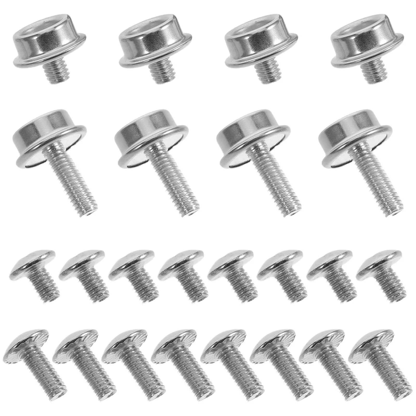 24Pcs Football Facemask Screws Universal Stainless Steel Hardware Replacement Kit Hockey Cage Visor Mounting