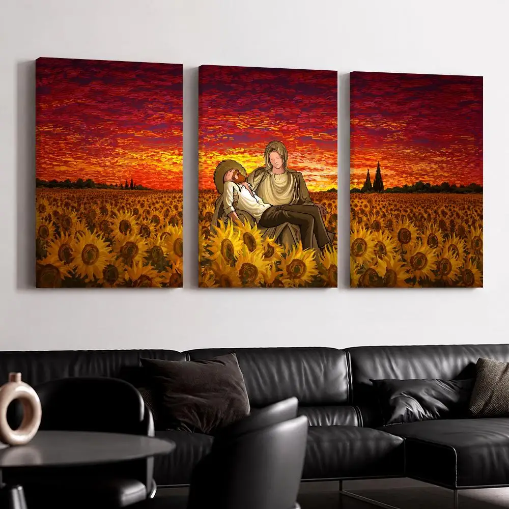 V-Van Gogh Gallery Style Framed Wall Painting Ready to Hang Canvas Wall Art Poster for Bedroom Living Room Home Decor Gift