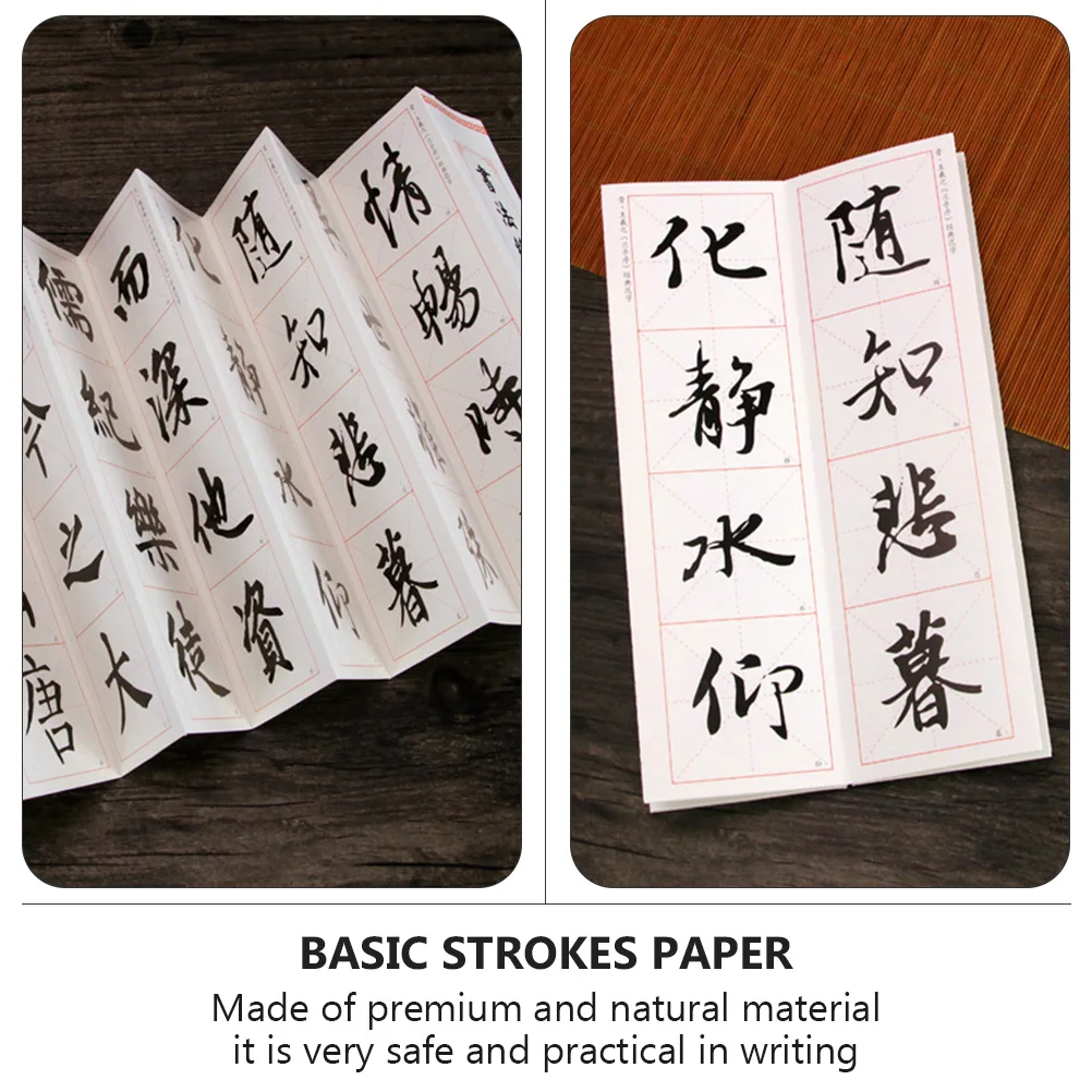 

4Pcs Chinese Calligraphy Copybook Natural Material Smooth Surface Effective Calligraphy Practice Paper Handwriting Tracing Paper