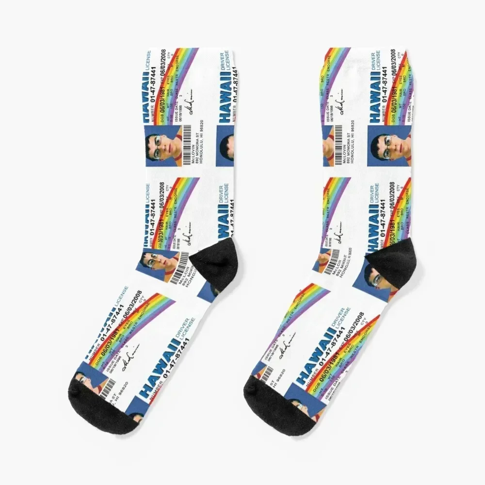 McLovin ID Socks christmas gifts Lots colored Woman Socks Men's