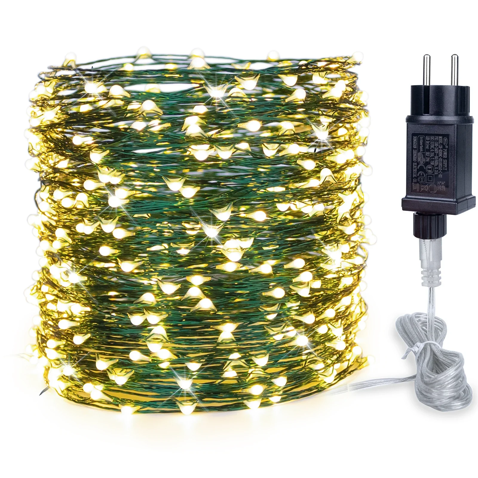 200M 100M 50M Green Wire Outdoor LED String Lights Holiday Waterproof Fairy Garland for Christmas Tree Wedding Party Decoration