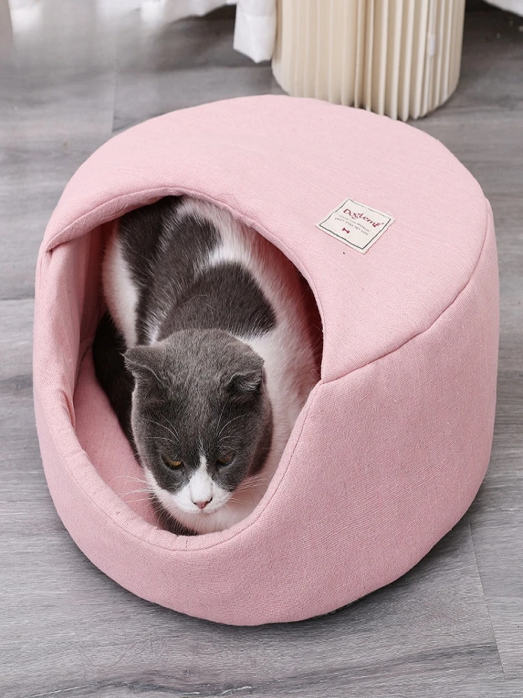 Japanese-Style Cotton and Linen Four Seasons Cat Nest Scratch-Resistant Wear-Resistant Windproof Warm