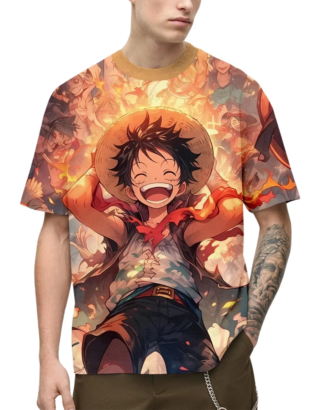 Camisetas de viaje de fiesta vintage con estampado 3D de One Piece Luffy para hombres, mujeres, adultos y niños, regalos de cumpleaños de manga corta