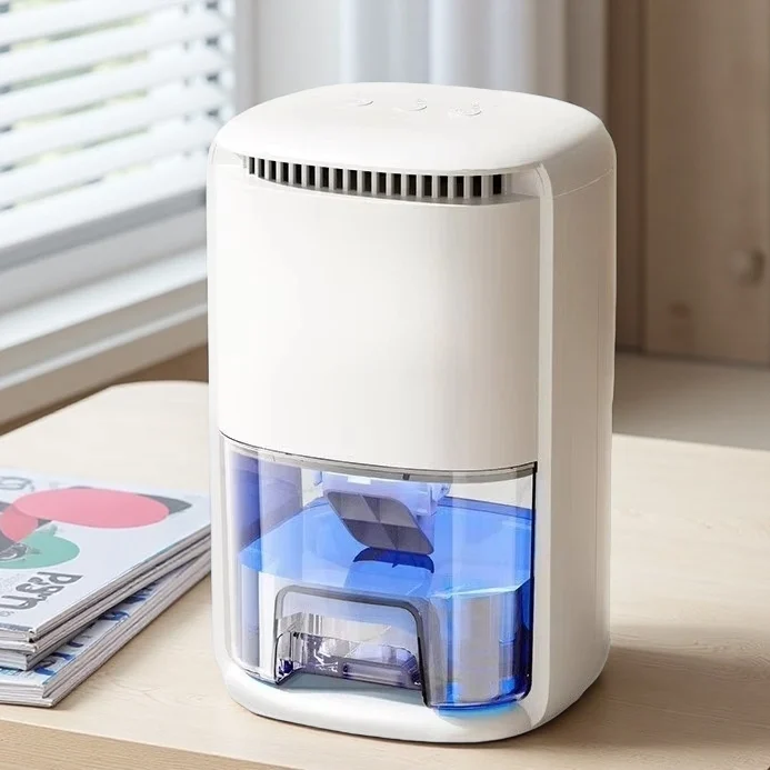 Home Low Noise Dehumidifier Small for Bathroom Office Moisture Extractor Damp Remover Quiet Desiccant Dryer
