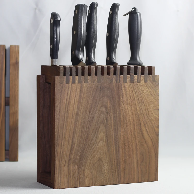 

Black Walnut wood simple about Knife holder Vertical Kitchen Knife holder Multi-functional creative Nordic exquisite logs