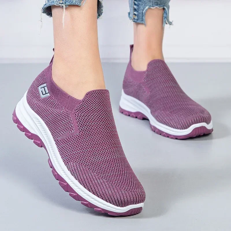 

New Soft-soled Solid-color Sports Shoes Breathable and Wear-resistant Multi-functional Running Casual Fashion Women's Shoes