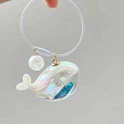 Cute Whale Dolphin Keychain Blue Marine Animal Doll Keyring For Car Key Chain Accessories Fashion Women Couple Bag Jewelry