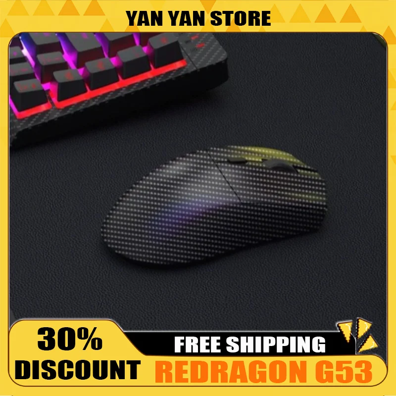 

Redragon G53 Wireless Mouse Tri-model Bluetooth Lightweight PAW3953 Double 8K 45000DPI 400mAh Gaming Mouse Office Computer PC