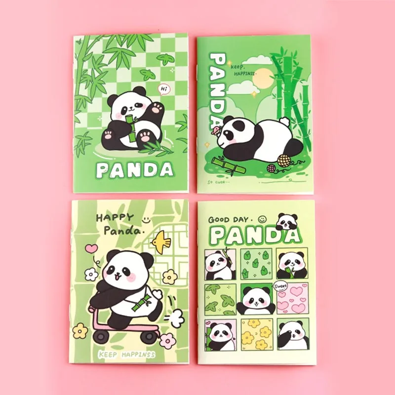 Imagem -05 - Panda dos Desenhos Animados Notebook Mini Caderno Diário Planejador do Dia Jornal Kawaii Papelaria Presente Material Escolar 20 Pcs Lote