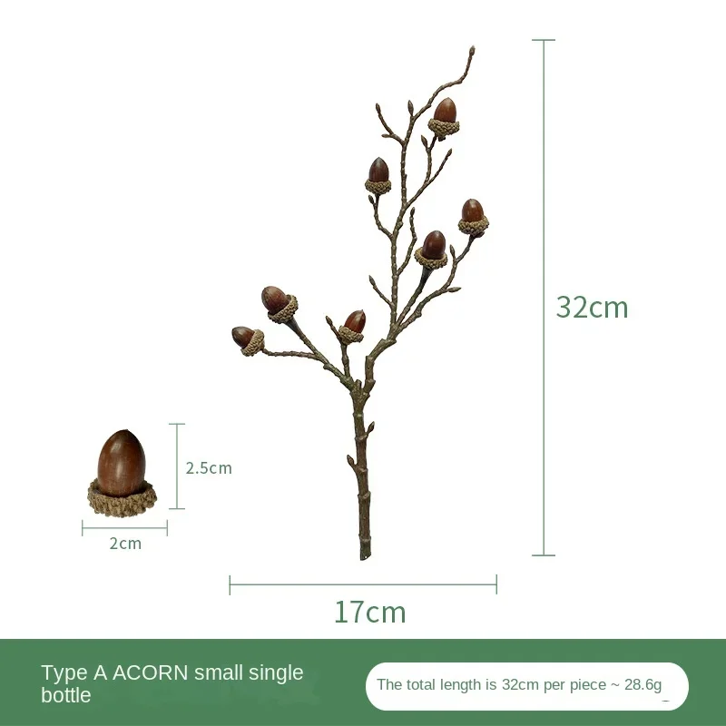 Artificial Acorn Flower Arrangement Christmas Table Scene Decoration