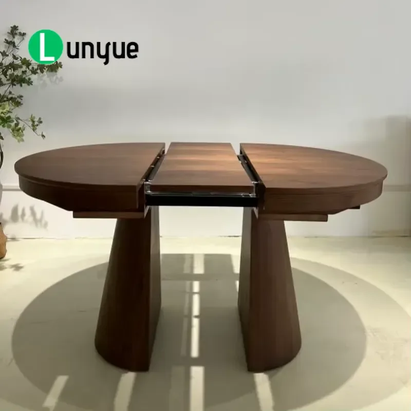 Modern Round Wooden Dining Table for Kitchen Restaurant Bedroom Hotel Office Living Room Furniture