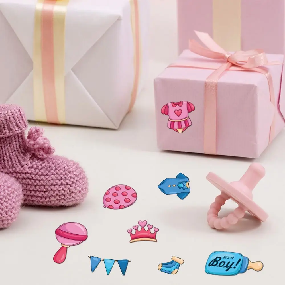 

Бумажные наклейки с изображением пола ребенка, скрапбукинг ручной работы, этикетка для детского душа, самоклеящиеся наклейки INS для мальчиков и девочек