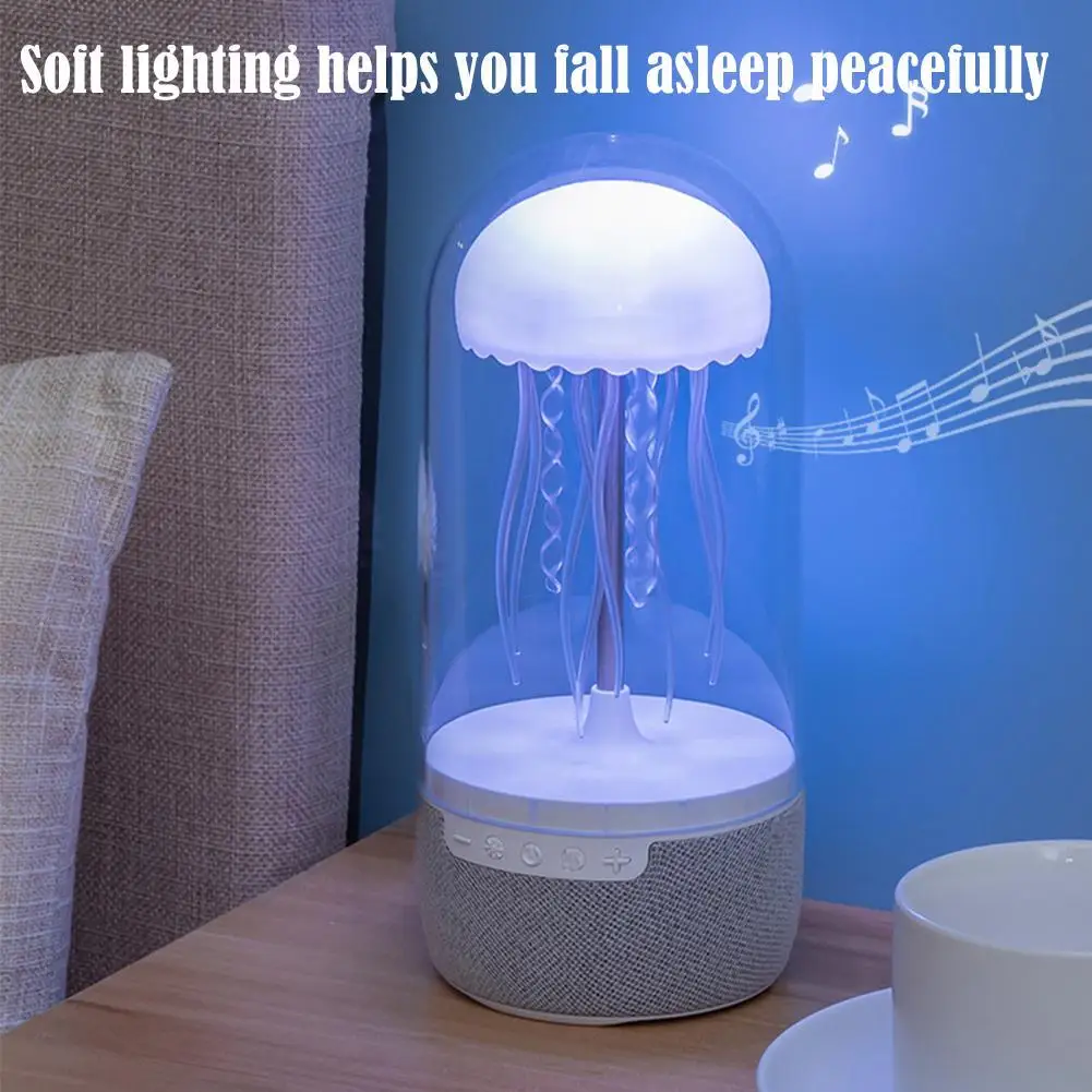 Creative Jellyfish Mood Light With Bluetooth 5.0 Speaker Speaker Wireless Speaker 3D Surround Music Player Audio Home Decoration