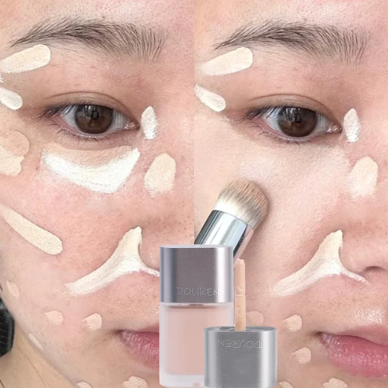 Correcteur liquide multifonction pour le visage, crème de maquillage hydratante, couverture d'acné, fond de teint de vaches foncées, modification du contour du visage, cosmétique