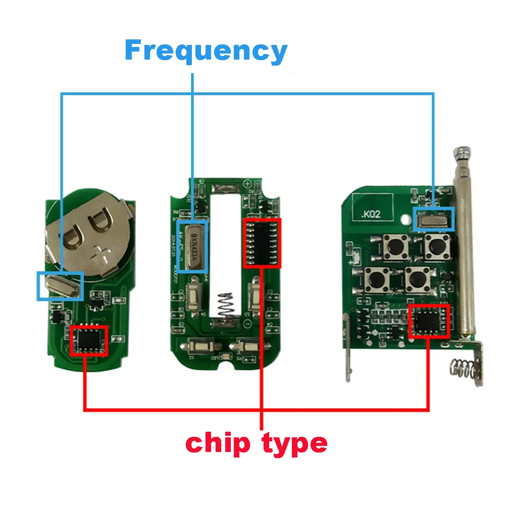 4 Buttons Clone Remote Control 433MHZ Wireless Transmitter Garage Gate Electric Door Copy Controller Anti-theft Lock Key