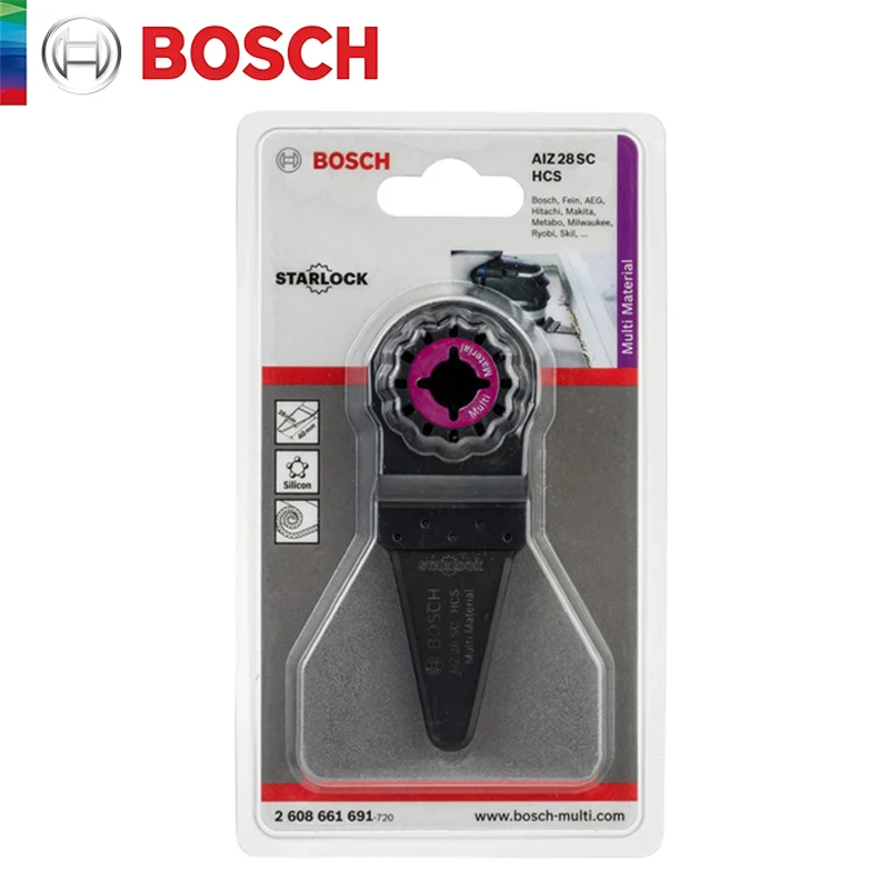 Bosch Oscillating Saw Blades Starlock Accessories AIZ 28 SC High Carbon Steel Multitool Saw Blades for GOP12V-28 GOP30-28 GOP185