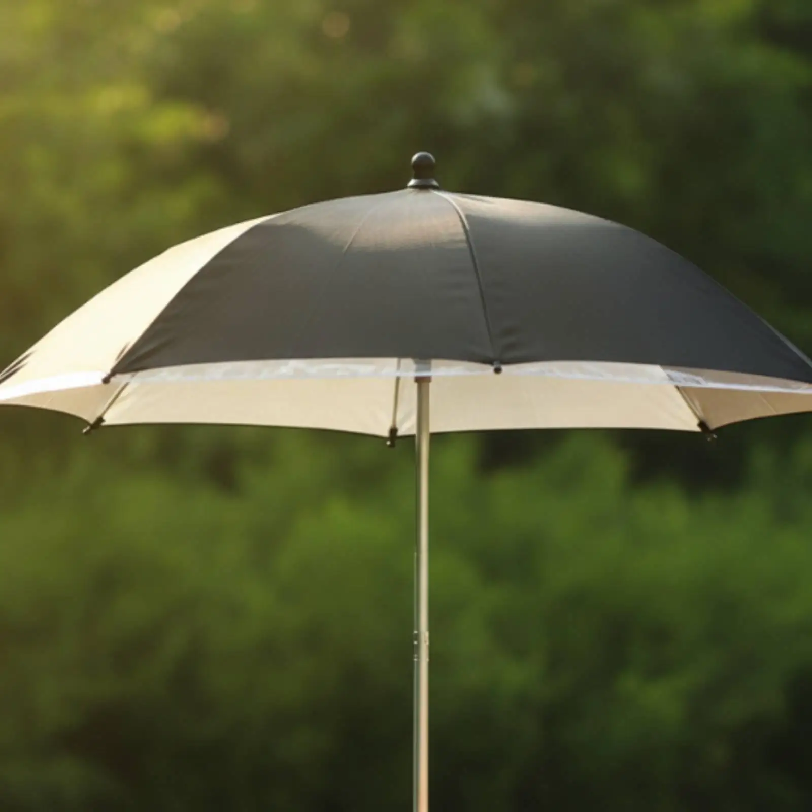 Attach-on Umbrella Compact Umbrella with Clamp Hands Clamp-on for Streamers, Outdoor, Live Streaming Silver Separate 50CM