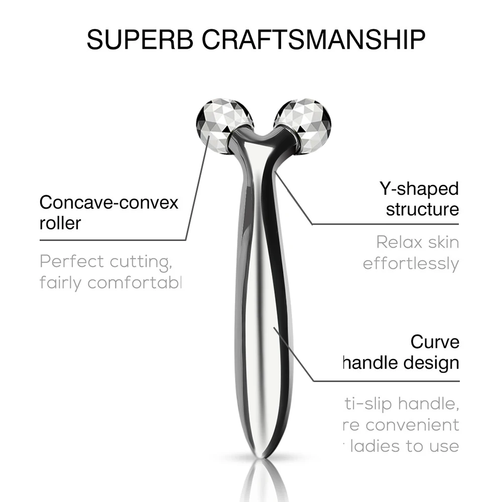 360 Rotate 3D Roller Massager Face Massage Y-Shape Thin Body Relaxation Lifting Wrinkle Remover Facial Neck Relaxation Tools